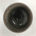 Japanese Ceramic Tea Ceremony Bowl Vtg Brown Cylinder Type Matcha Chawan GTB745
