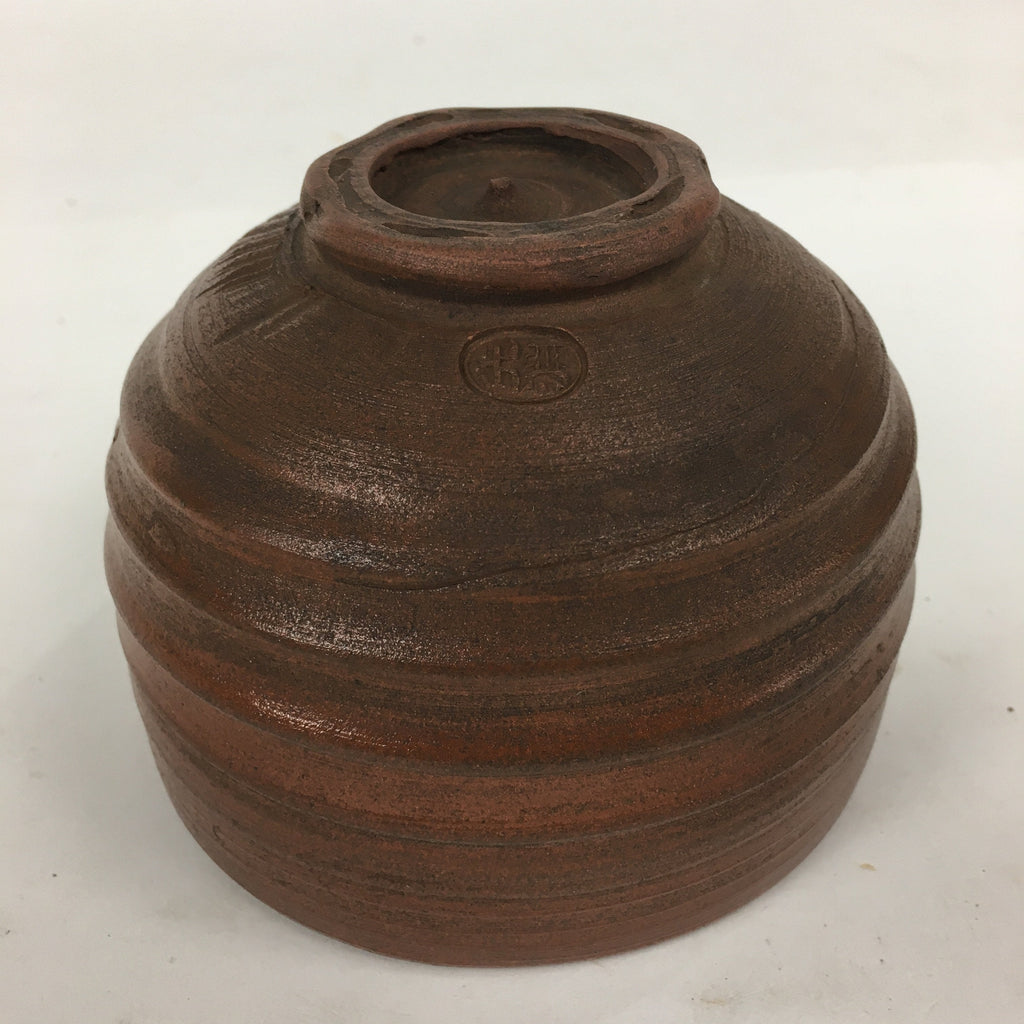 Japanese Ceramic Tea Ceremony Bowl Vtg Brown Stripes Matcha Matcha Chawan GTB77