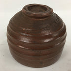 Japanese Ceramic Tea Ceremony Bowl Vtg Brown Stripes Matcha Matcha Chawan GTB77