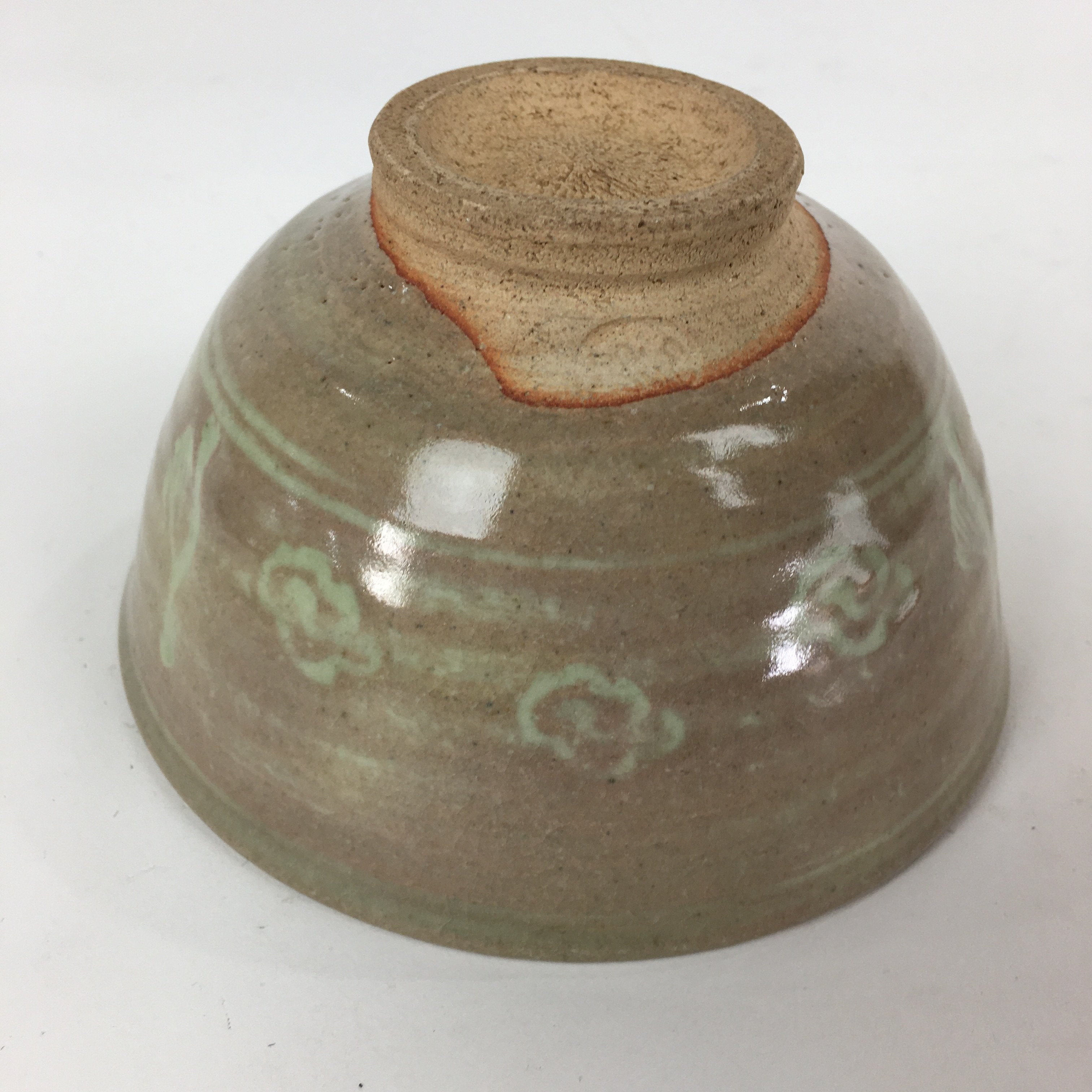 Japanese Ceramic Tea Ceremony Bowl Vtg Chawan Brown Pottery Sado Pottery GTB823
