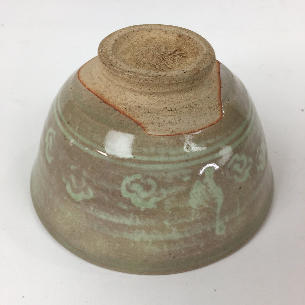 Japanese Ceramic Tea Ceremony Bowl Vtg Chawan Brown Pottery Sado Pottery GTB824