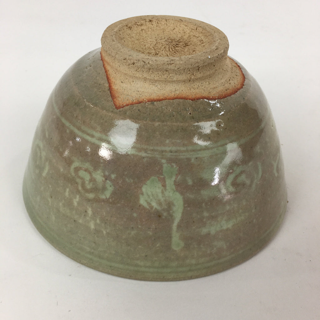 Japanese Ceramic Tea Ceremony Bowl Vtg Chawan Brown Pottery Sado Pottery GTB825
