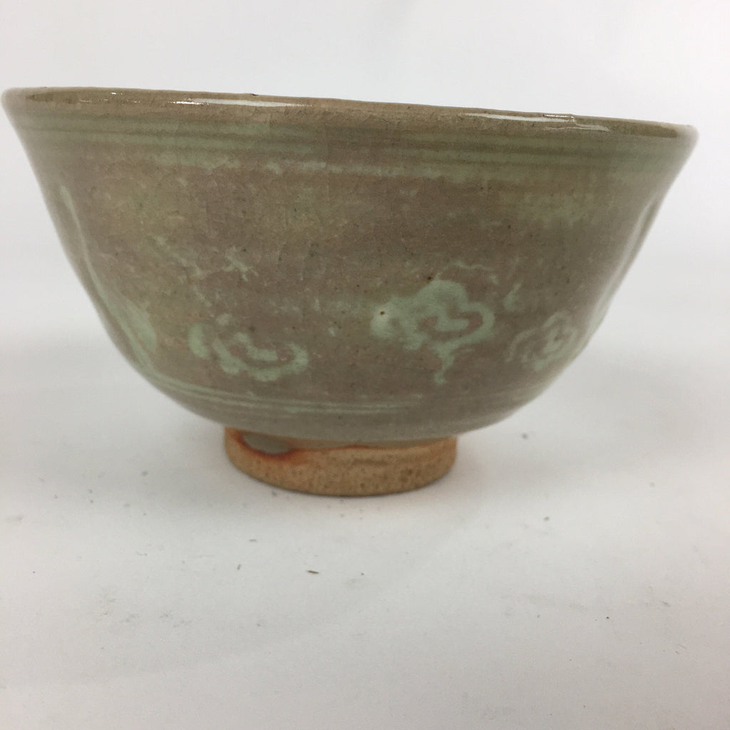 Japanese Ceramic Tea Ceremony Bowl Vtg Chawan Brown Pottery Sado Pottery GTB826
