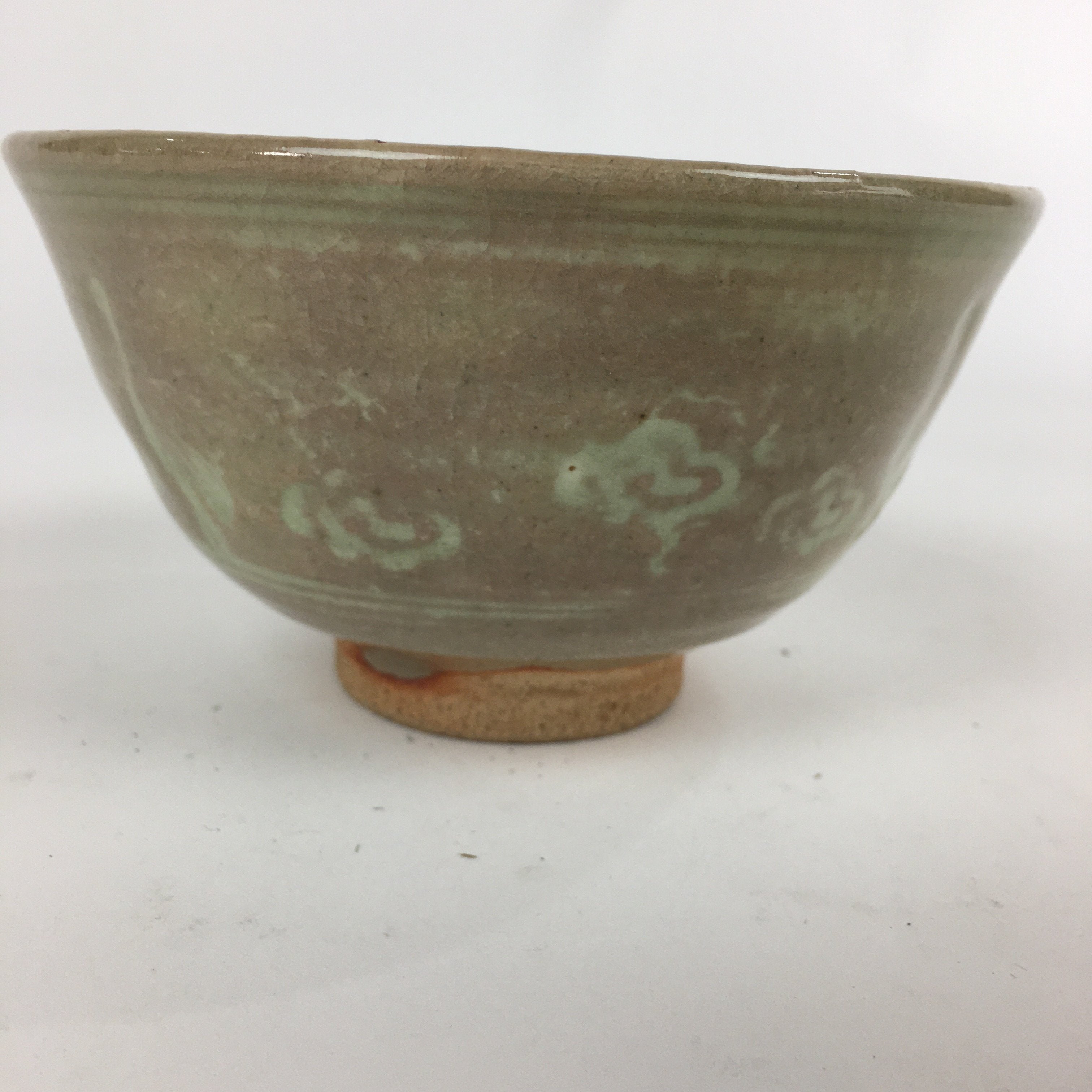 Japanese Ceramic Tea Ceremony Bowl Vtg Chawan Brown Pottery Sado Pottery GTB826
