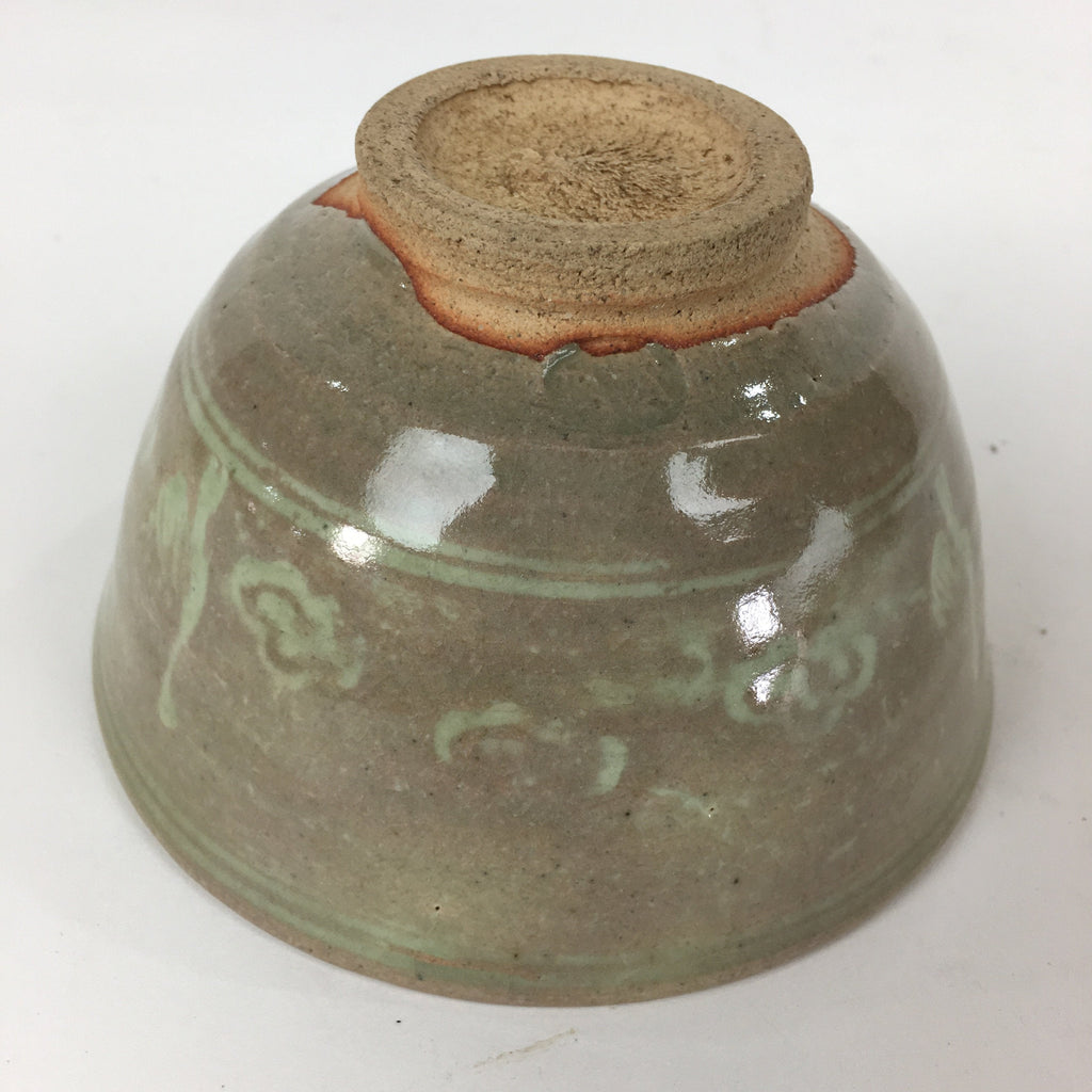 Japanese Ceramic Tea Ceremony Bowl Vtg Chawan Brown Pottery Sado Pottery GTB826