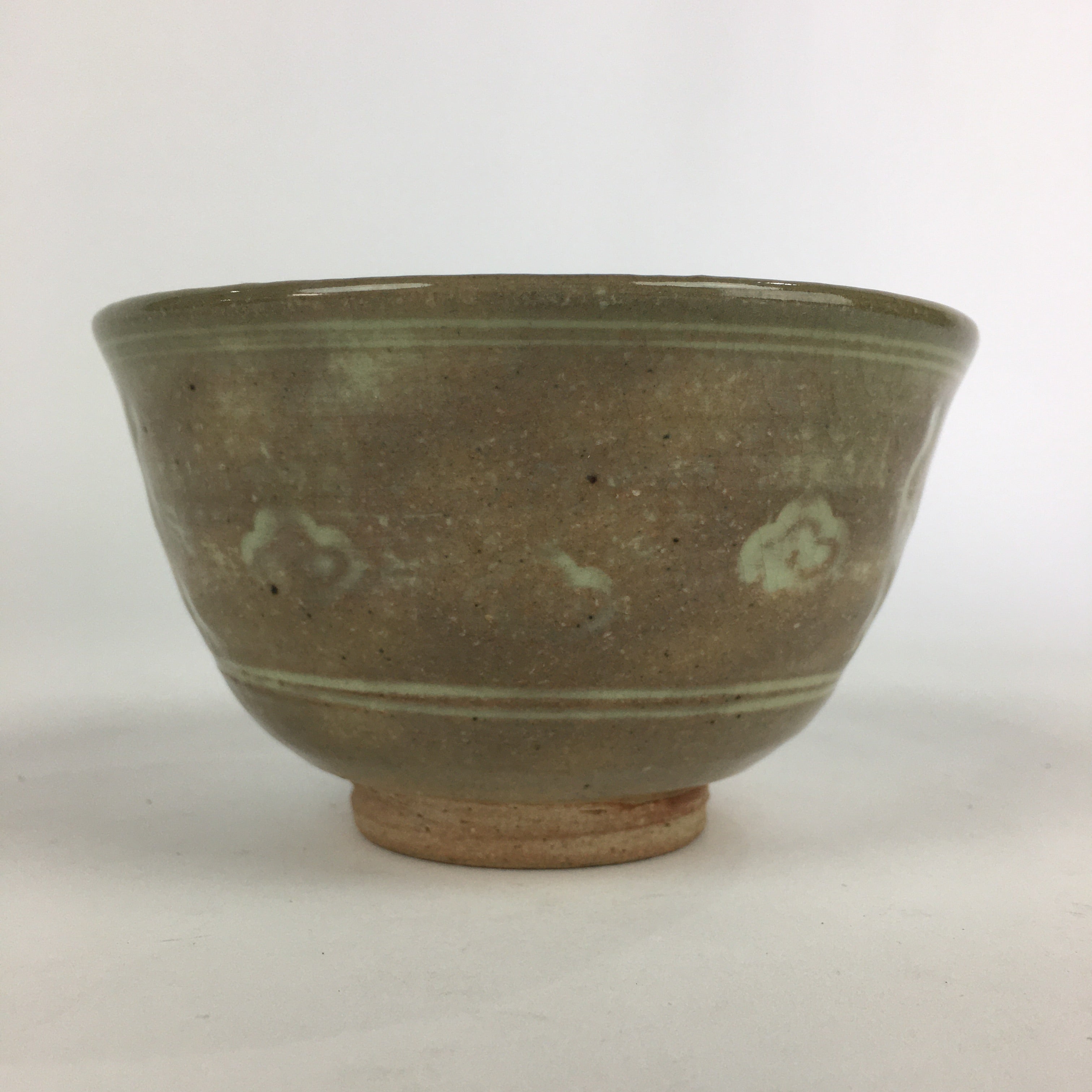 Japanese Ceramic Tea Ceremony Bowl Vtg Chawan Crane Pottery Matcha Chawan GTB913