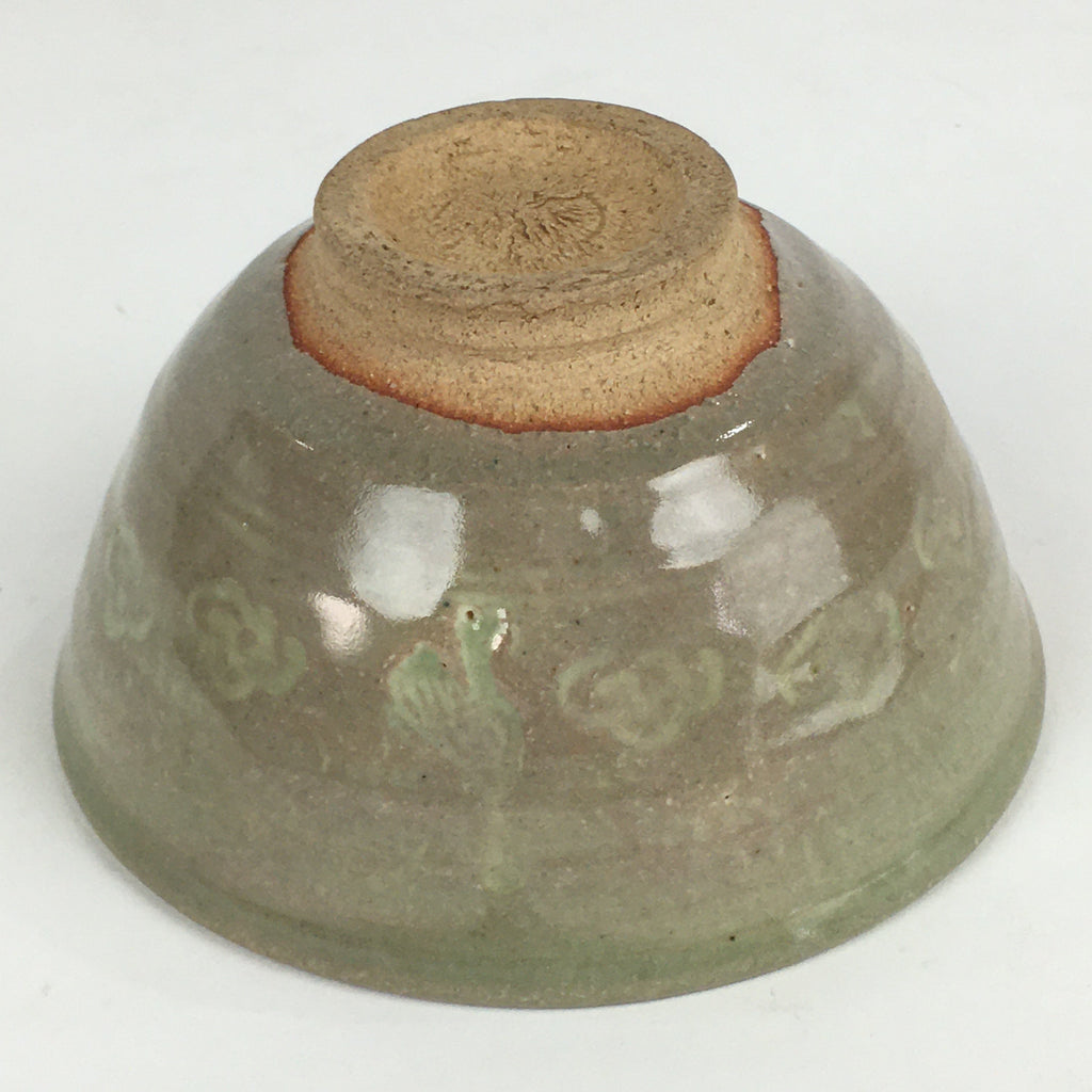 Japanese Ceramic Tea Ceremony Bowl Vtg Chawan Crane Pottery Matcha Chawan GTB914