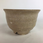 Japanese Ceramic Tea Ceremony Bowl Vtg Matcha Chawan Brown Pottery Crane GTB734