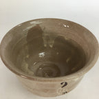 Japanese Ceramic Tea Ceremony Bowl Vtg Matcha Chawan Brown Pottery Crane GTB734