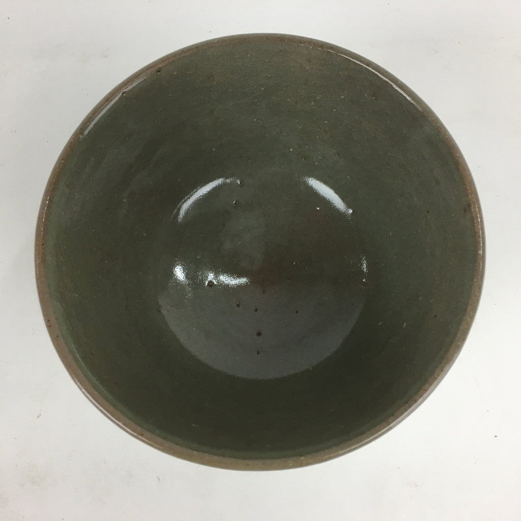 Japanese Ceramic Tea Ceremony Bowl Vtg Matcha Chawan Brown Pottery Sado GTB792