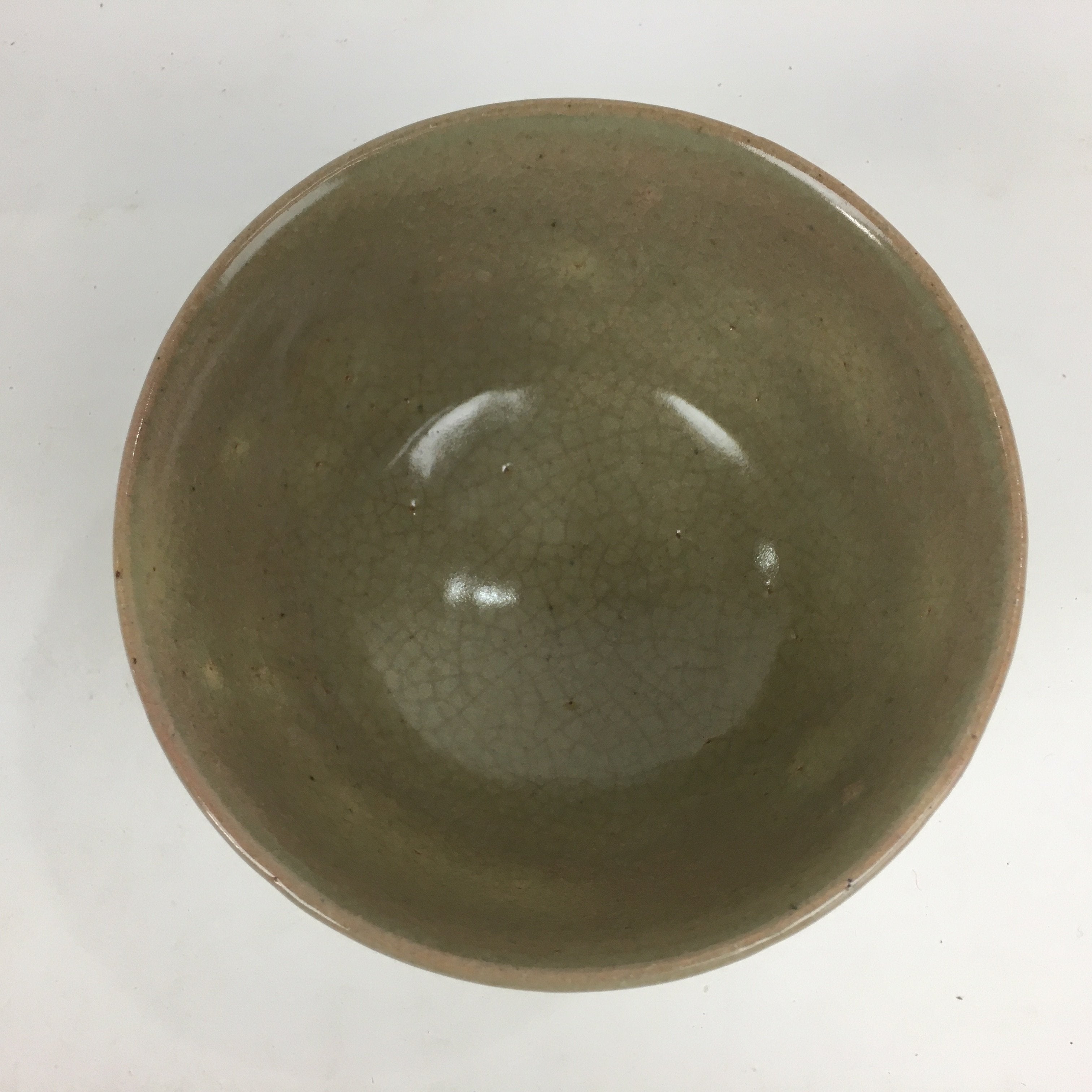 Japanese Ceramic Tea Ceremony Bowl Vtg Matcha Chawan Brown Pottery Sado GTB793