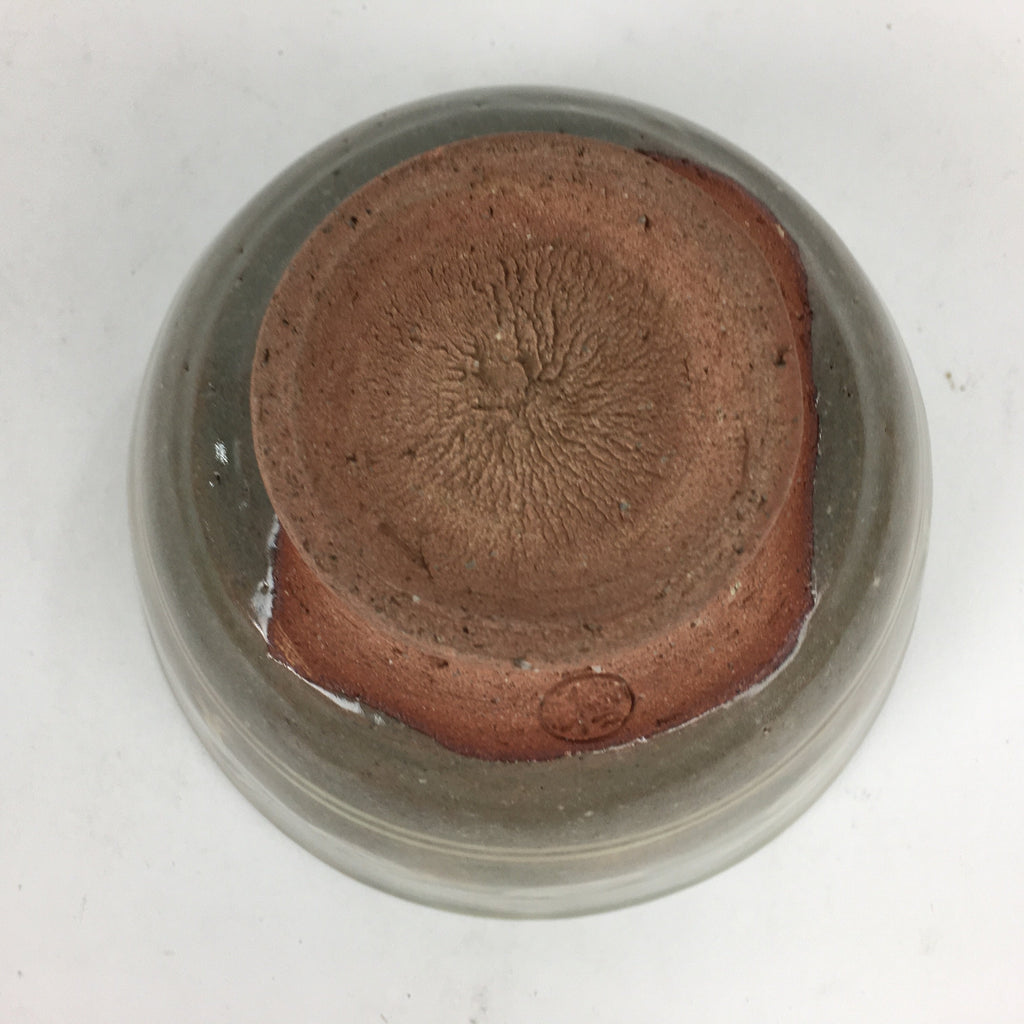 Japanese Ceramic Tea Ceremony Bowl Vtg Matcha Chawan Brown Pottery Sado GTB794