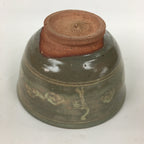Japanese Ceramic Tea Ceremony Bowl Vtg Matcha Chawan Brown Pottery Sado GTB794