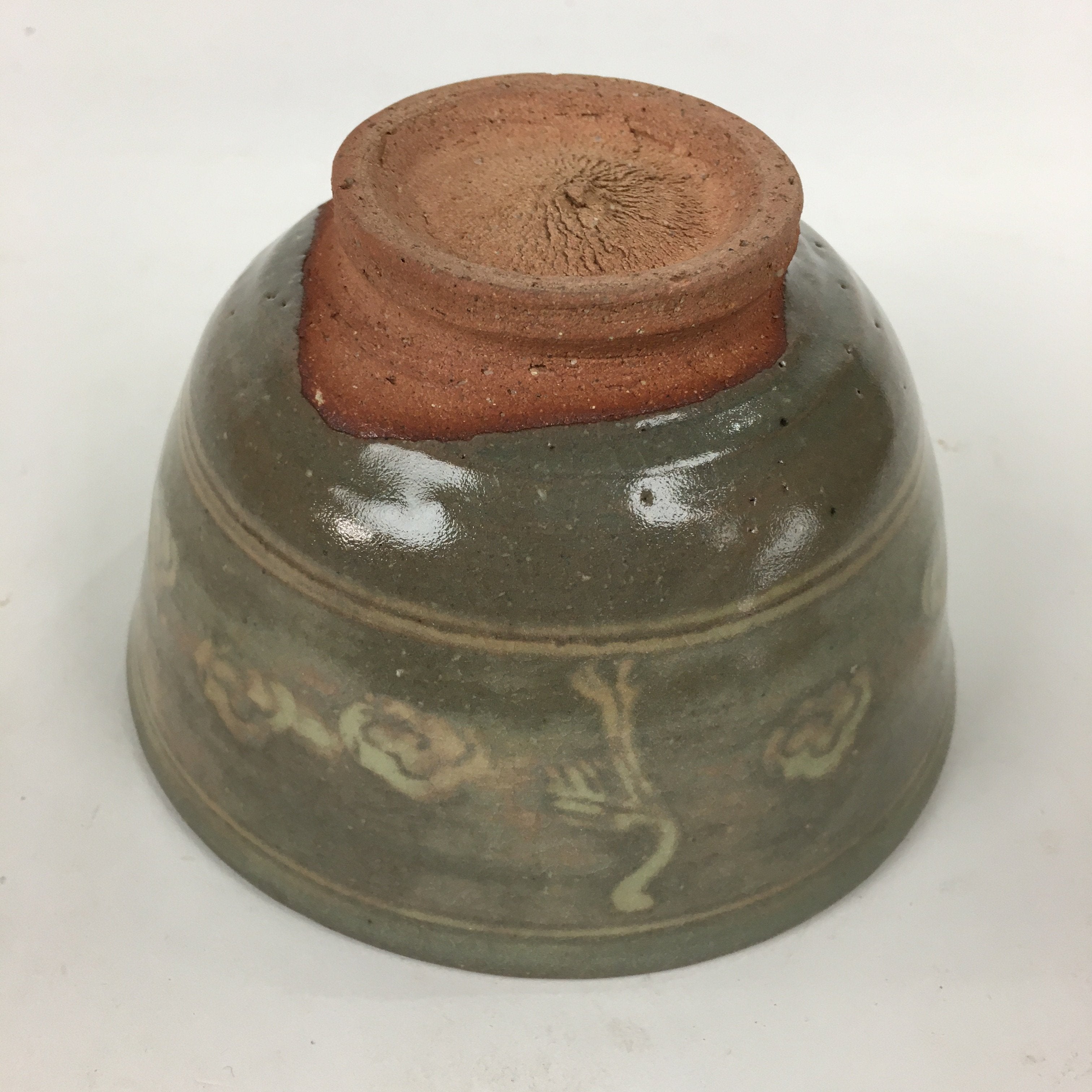 Japanese Ceramic Tea Ceremony Bowl Vtg Matcha Chawan Brown Pottery Sado GTB794