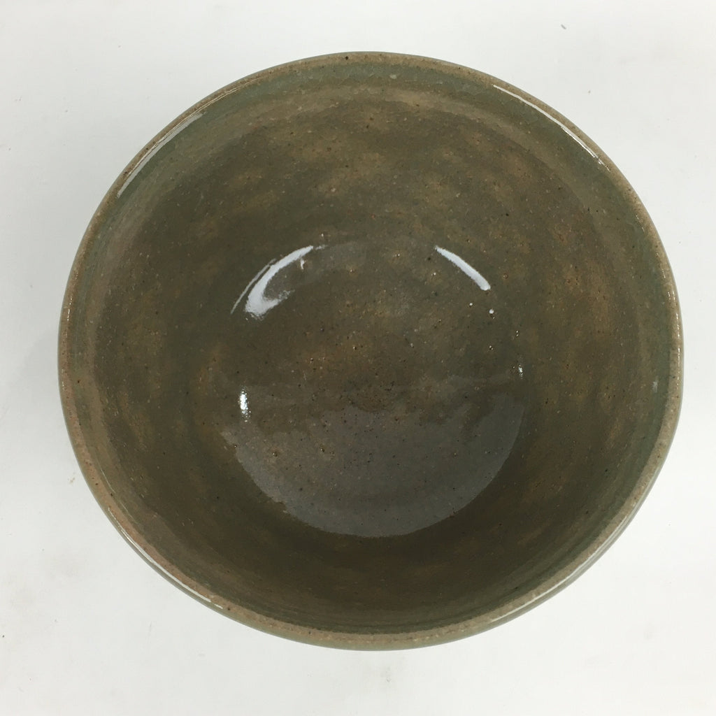 Japanese Ceramic Tea Ceremony Bowl Vtg Matcha Chawan Brown Pottery Sado GTB796