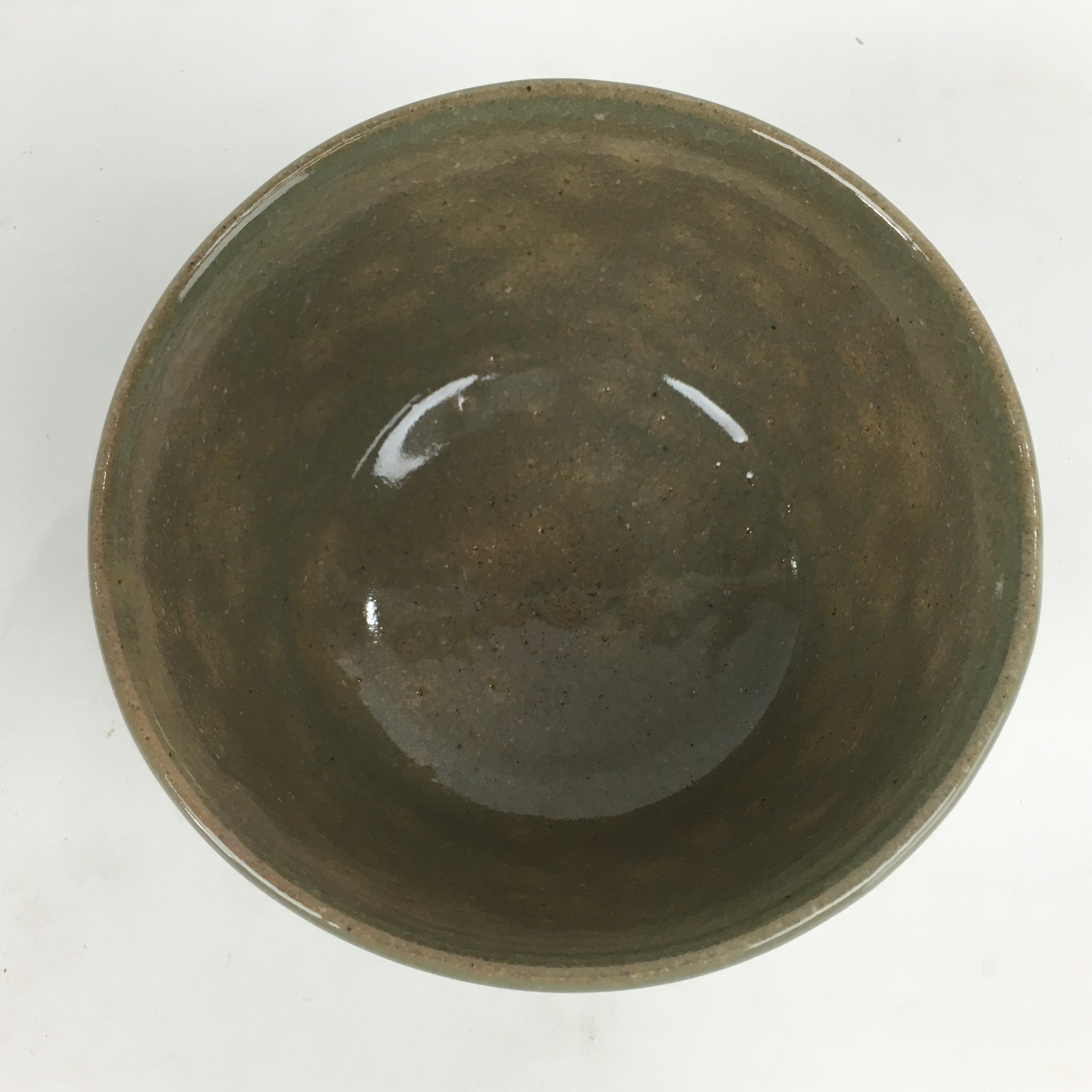 Japanese Ceramic Tea Ceremony Bowl Vtg Matcha Chawan Brown Pottery Sado GTB796