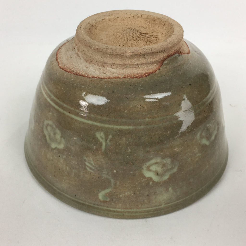 Japanese Ceramic Tea Ceremony Bowl Vtg Matcha Chawan Brown Pottery Sado GTB796