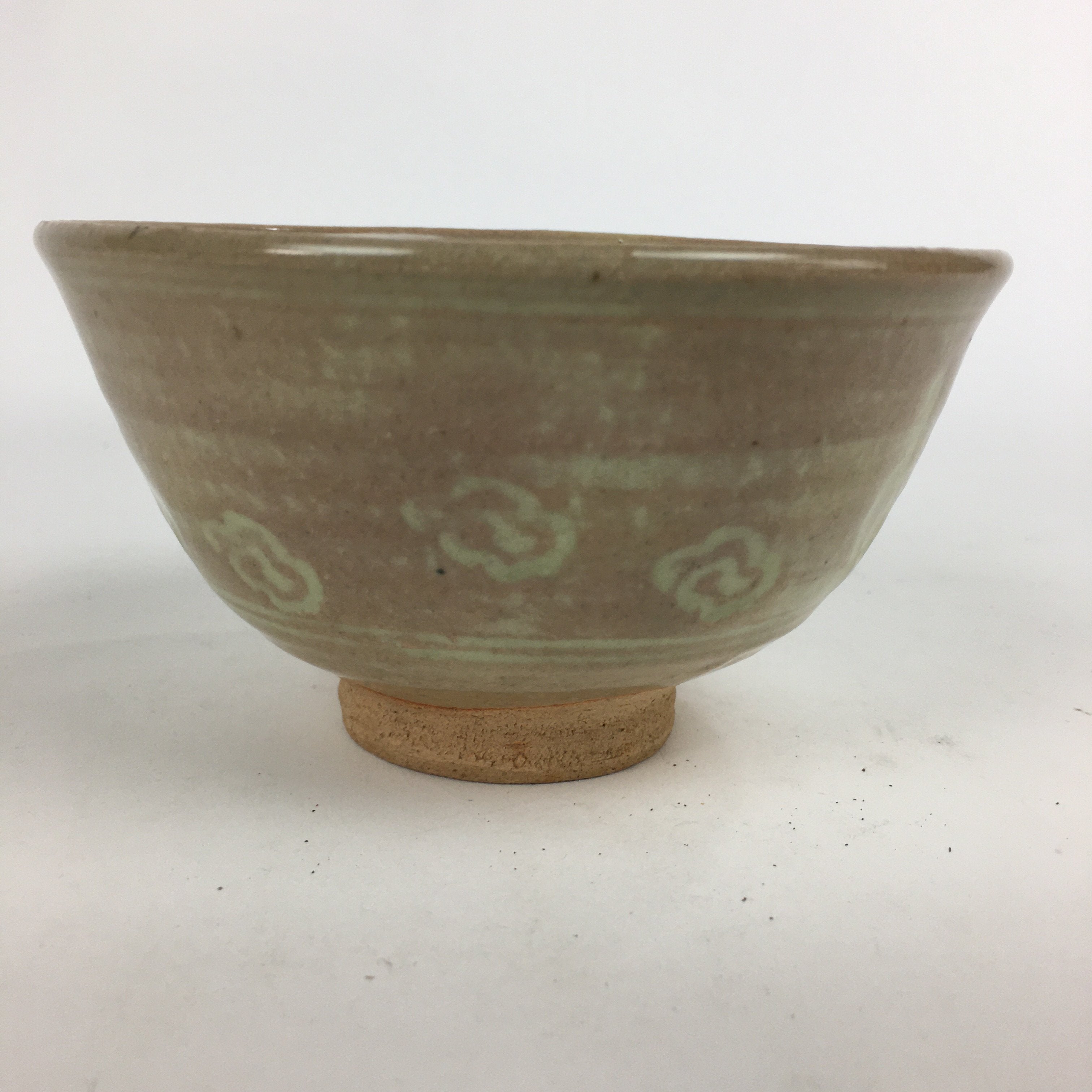 Japanese Ceramic Tea Ceremony Bowl Vtg Matcha Chawan Brown Pottery Sado GTB797