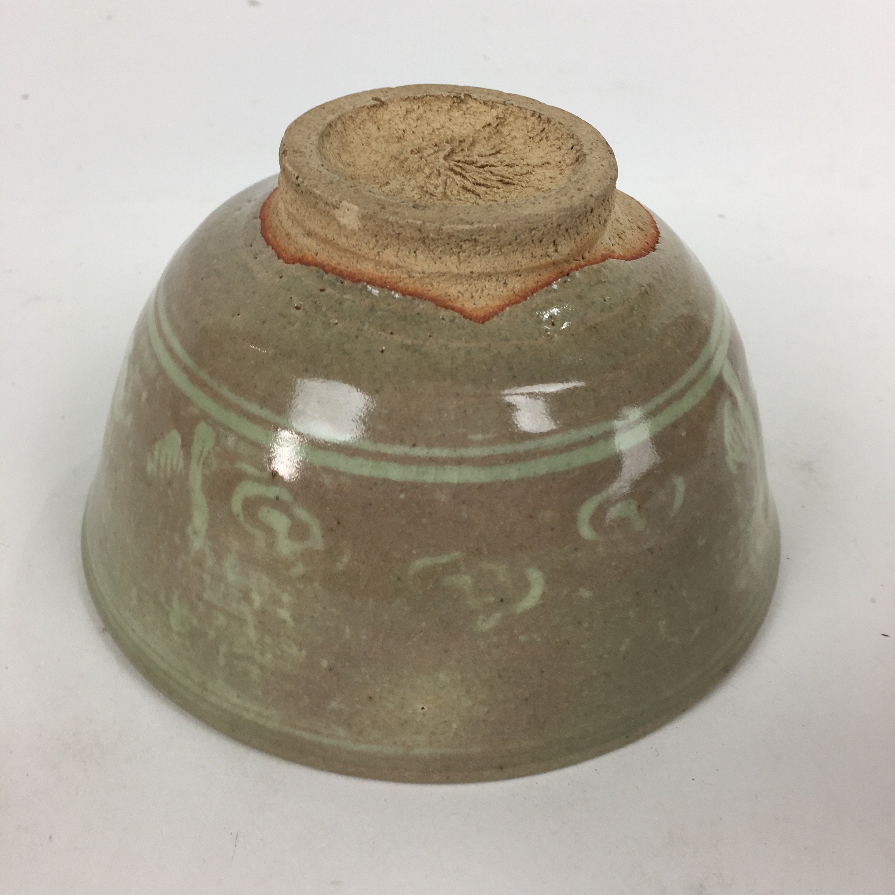Japanese Ceramic Tea Ceremony Bowl Vtg Matcha Chawan Brown Pottery Sado GTB798