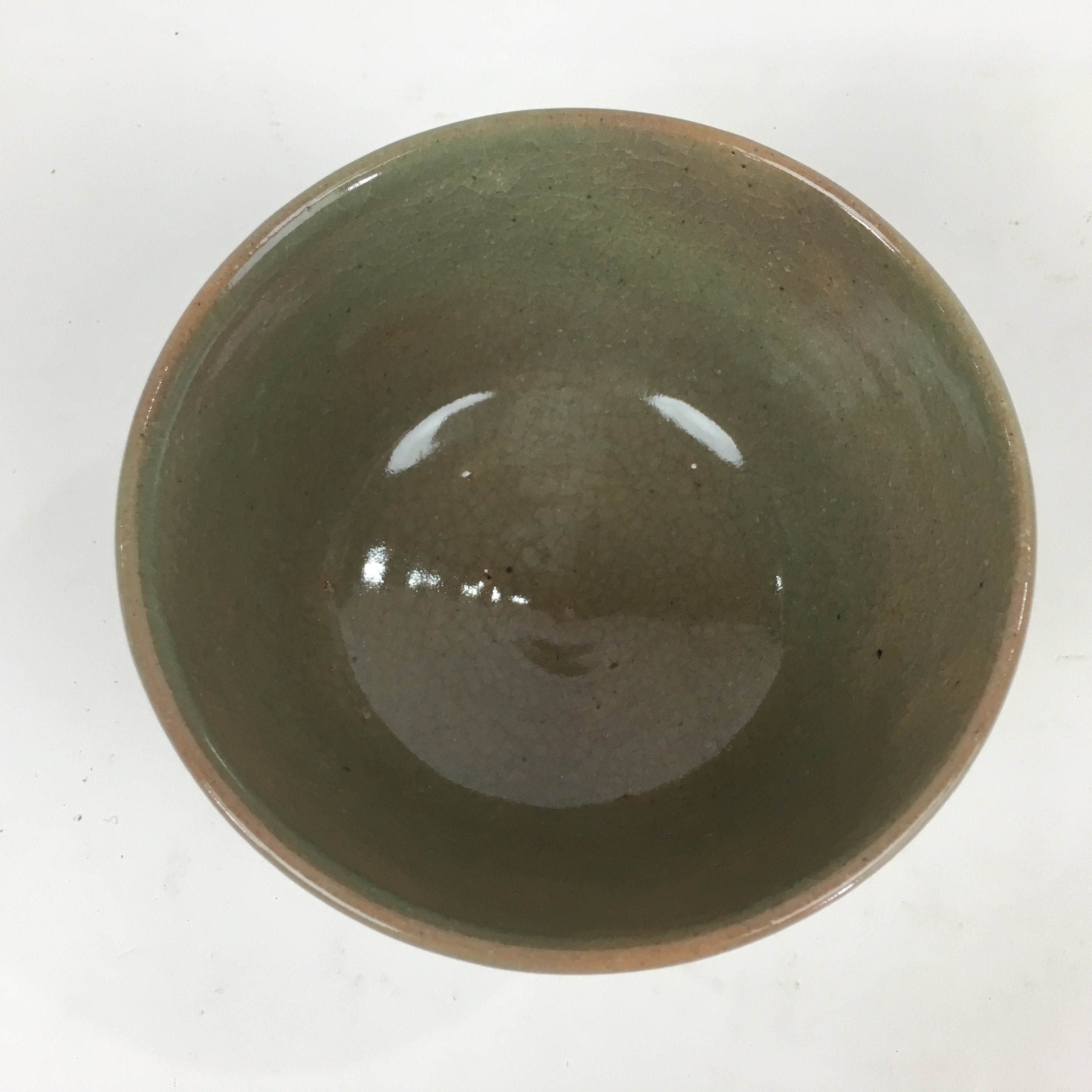Japanese Ceramic Tea Ceremony Bowl Vtg Matcha Chawan Brown Pottery Sado GTB821