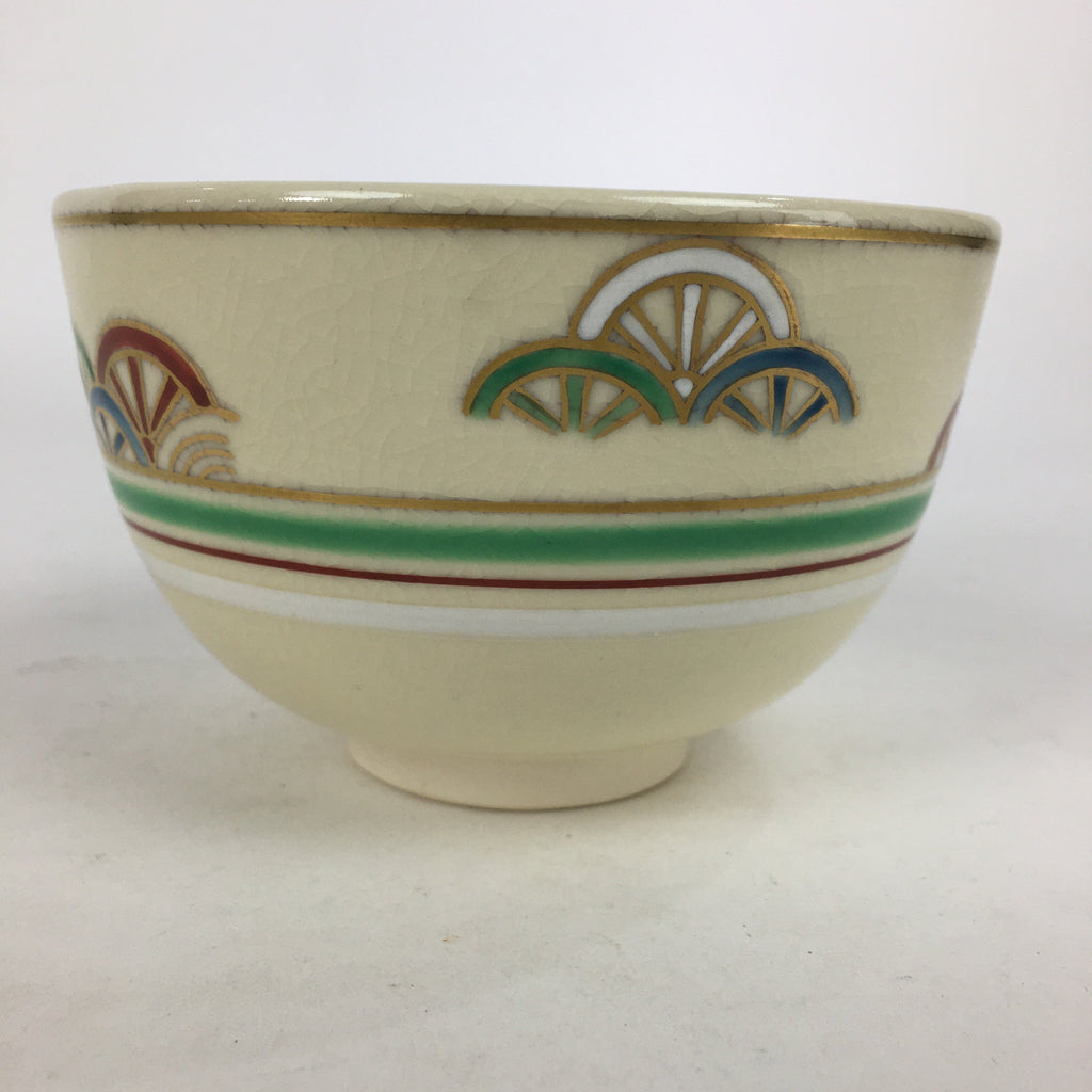 Japanese Ceramic Tea Ceremony Bowl Vtg Matcha Chawan Kyo Ware Pottery GTB858