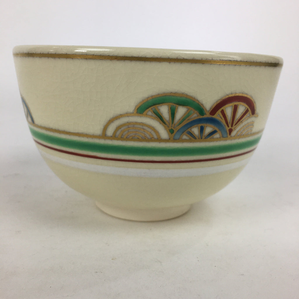 Japanese Ceramic Tea Ceremony Bowl Vtg Matcha Chawan Kyo Ware Pottery GTB858