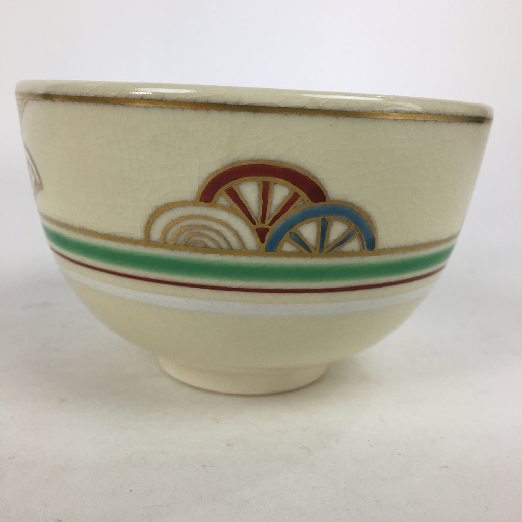 Japanese Ceramic Tea Ceremony Bowl Vtg Matcha Chawan Kyo Ware Pottery GTB858