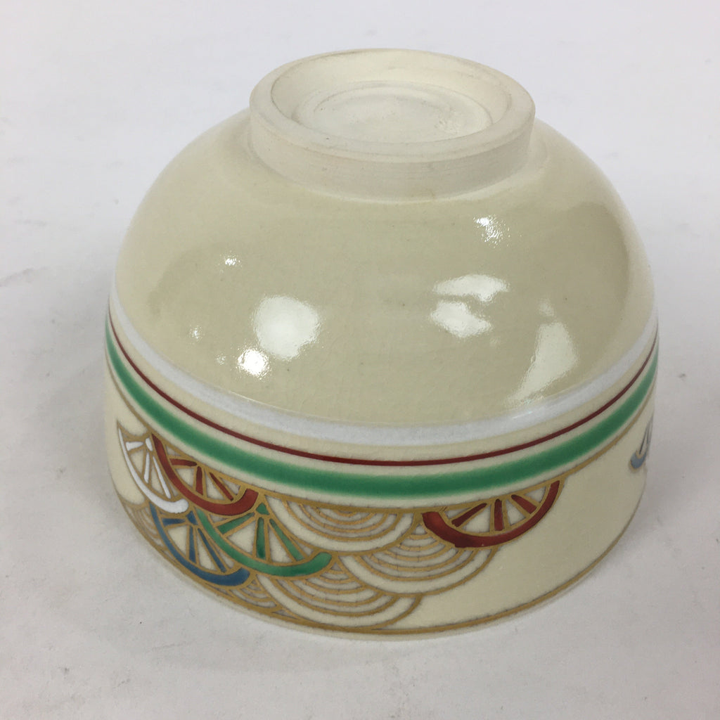 Japanese Ceramic Tea Ceremony Bowl Vtg Matcha Chawan Kyo Ware Pottery GTB858