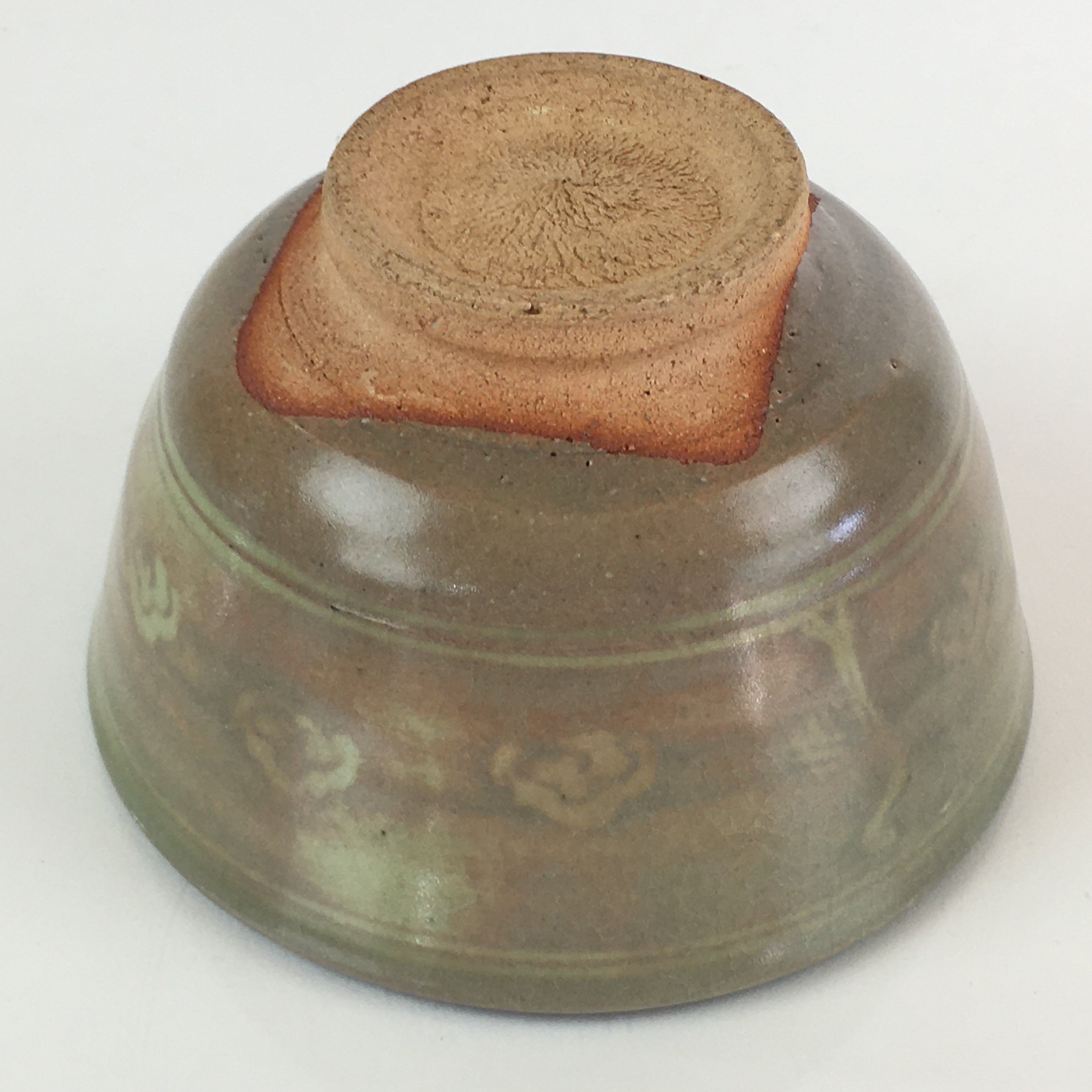 Japanese Ceramic Tea Ceremony Green Tea Bowl Vtg Chawan Crane Pottery GTB941