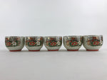 Japanese Ceramic Tea Set 5pc Teacups Teapot Vtg Kyusu Yunomi Tokoname Ware PX690