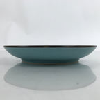Japanese Ceramic Teacup Saucer Small Plate Meimeizara Vtg Matte Light Blue Y62