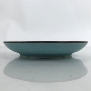 Japanese Ceramic Teacup Saucer Small Plate Meimeizara Vtg Matte Light Blue Y62