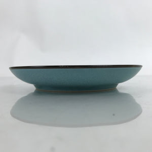 Japanese Ceramic Teacup Saucer Small Plate Meimeizara Vtg Matte Light Blue Y62