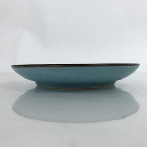 Japanese Ceramic Teacup Saucer Small Plate Meimeizara Vtg Matte Light Blue Y62