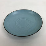 Japanese Ceramic Teacup Saucer Small Plate Meimeizara Vtg Matte Light Blue Y62