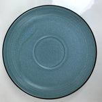 Japanese Ceramic Teacup Saucer Small Plate Meimeizara Vtg Matte Light Blue Y62