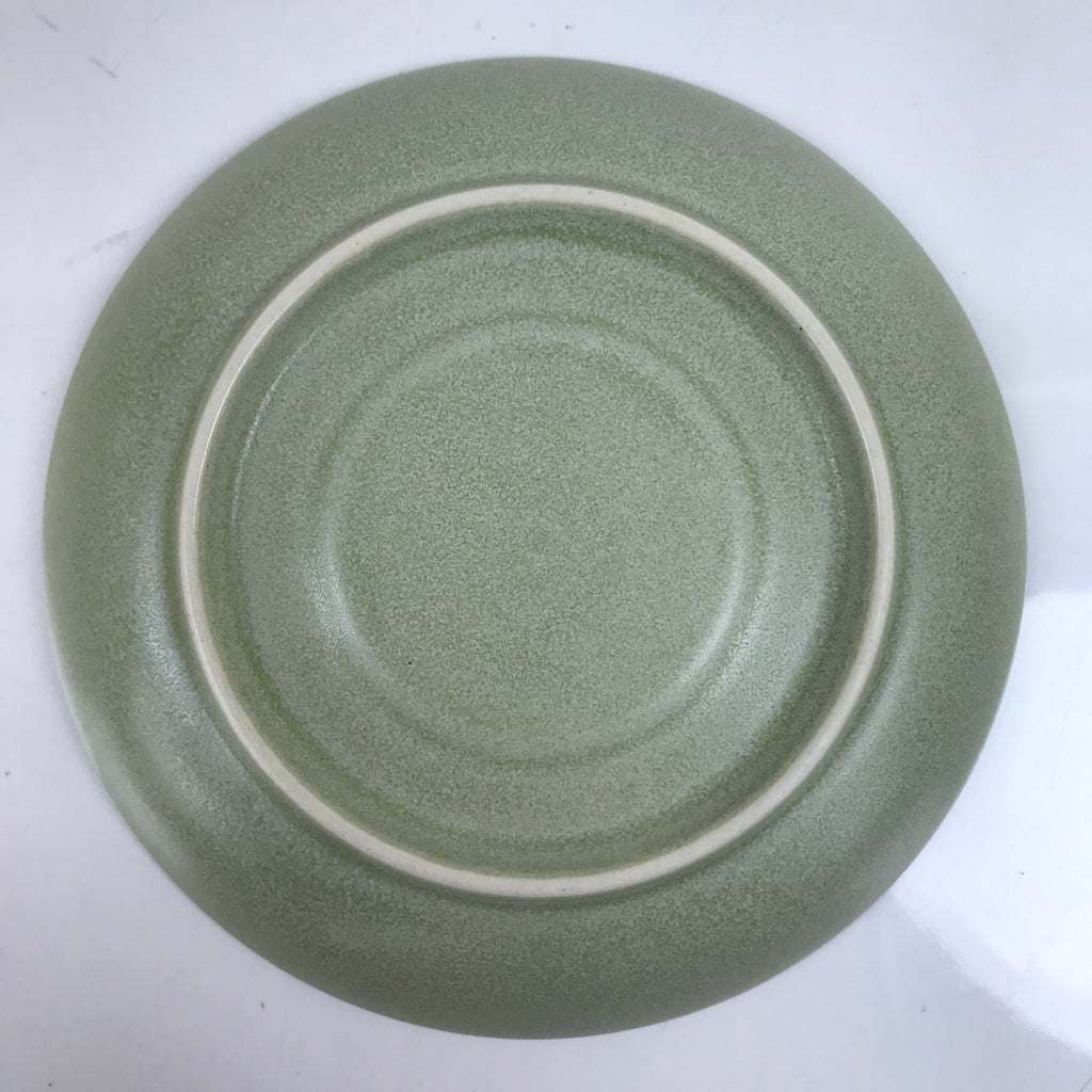 Japanese Ceramic Teacup Saucer Small Plate Meimeizara Vtg Matte Light Green Y61