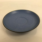 Japanese Ceramic Teacup Saucer Small Plate Meimeizara Vtg Matte Speckle Blue Y63