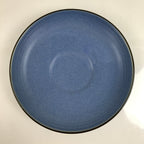 Japanese Ceramic Teacup Saucer Small Plate Meimeizara Vtg Matte Speckle Blue Y63