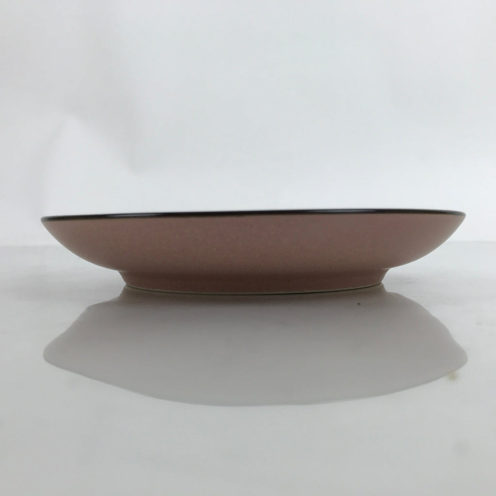 Japanese Ceramic Teacup Saucer Small Plate Meimeizara Vtg Matte Speckle Pink Y65