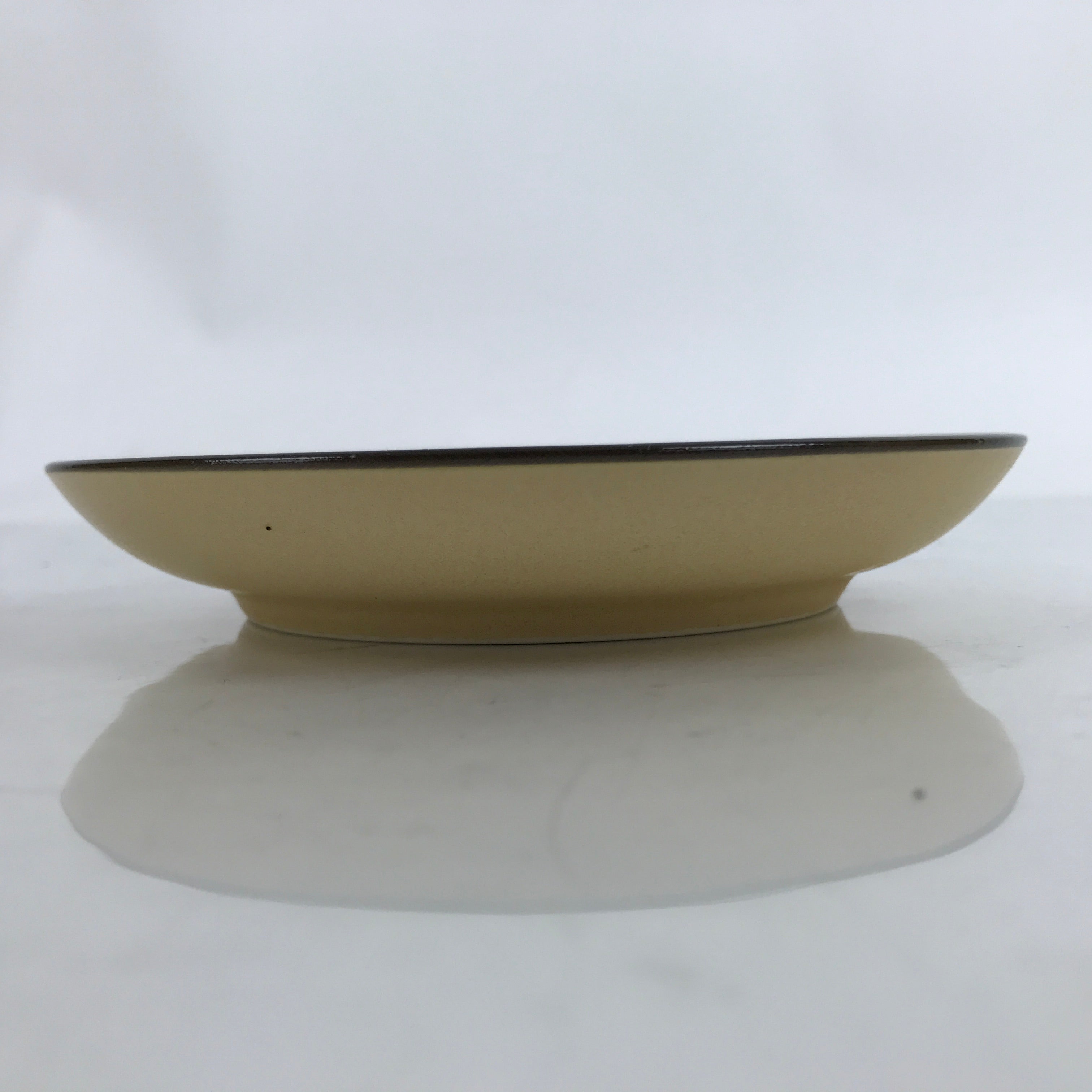 Japanese Ceramic Teacup Saucer Small Plate Meimeizara Vtg Matte Yellow Beige Y64