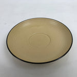 Japanese Ceramic Teacup Saucer Small Plate Meimeizara Vtg Matte Yellow Beige Y64