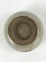 Japanese Ceramic Teacup Vtg Flower Design Gray Brown Pottery Yunomi TC382