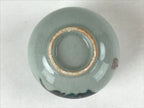Japanese Ceramic Teacup Vtg Iris Flower Crackle Glaze White Yunomi Sencha TC401