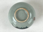 Japanese Ceramic Teacup Vtg Iris Flower Crackle Glaze White Yunomi Sencha TC401