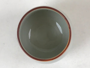 Japanese Ceramic Teacup Vtg Iris Flower Crackle Glaze White Yunomi Sencha TC404