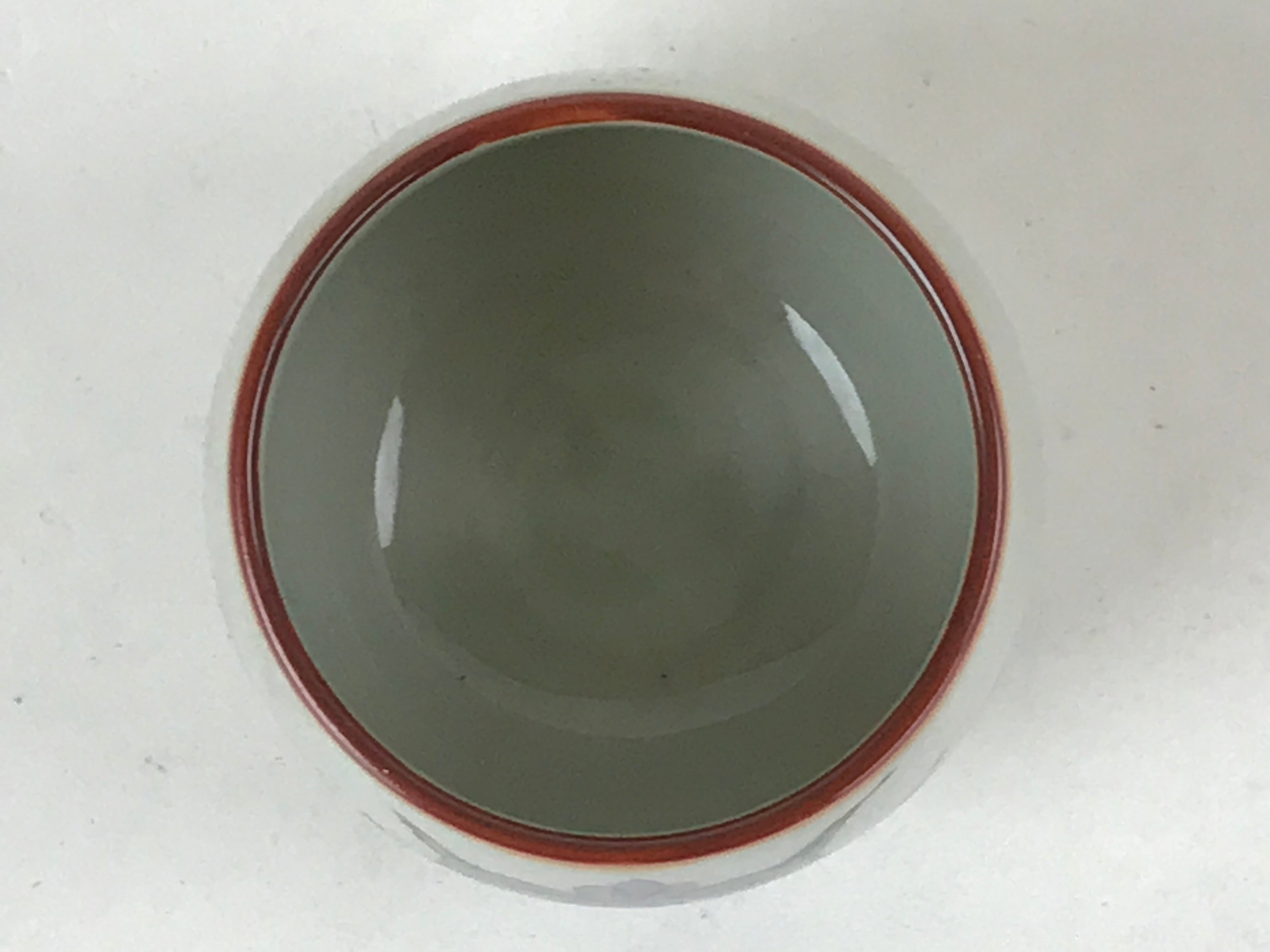 Japanese Ceramic Teacup Vtg Iris Flower Crackle Glaze White Yunomi Sencha TC410