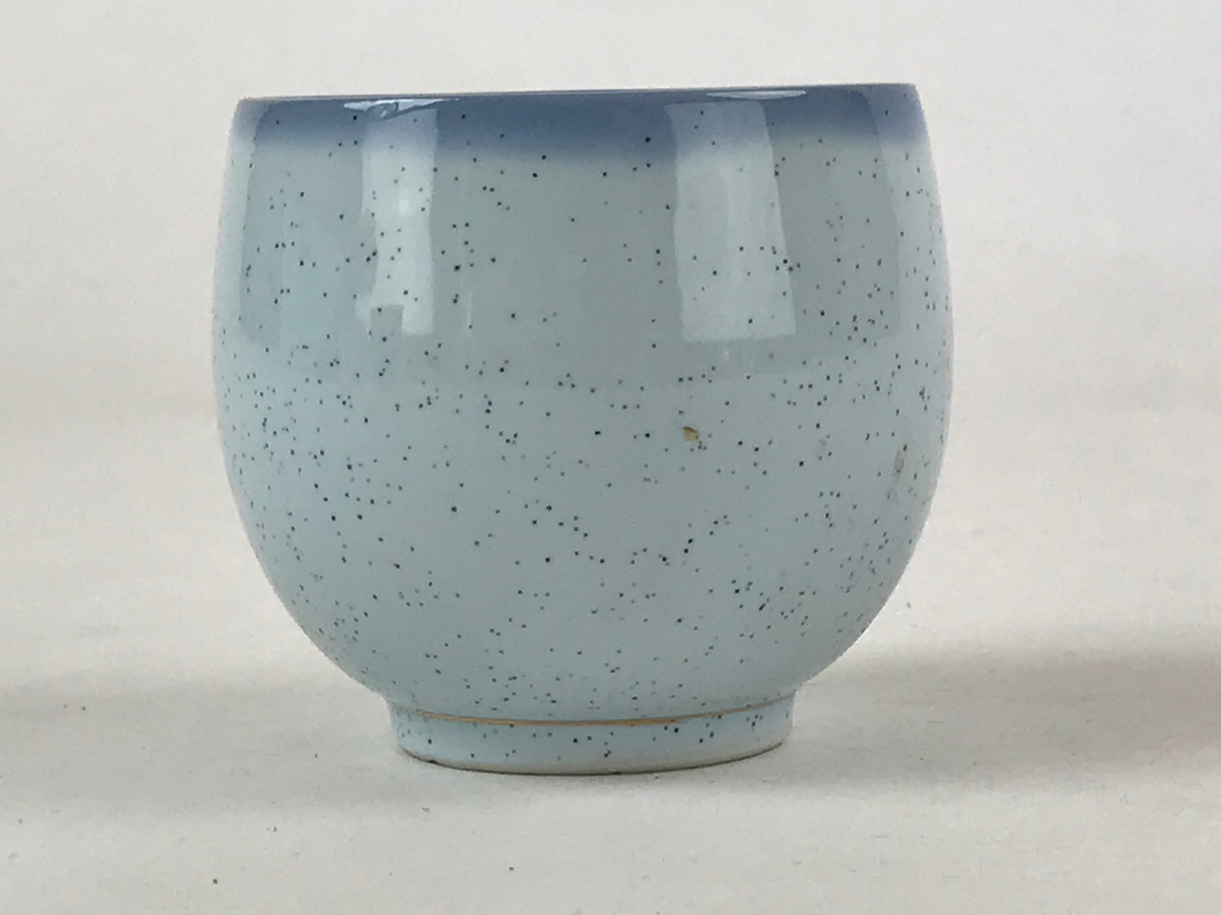 Japanese Ceramic Teacup Vtg Kutani Ware Yunomi Blue Flower Pottery TC391