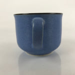 Japanese Ceramic Teacup Vtg Small Mug Sencha Yunomi Matte Blue Speckle TC432