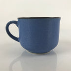 Japanese Ceramic Teacup Vtg Small Mug Sencha Yunomi Matte Blue Speckle TC432